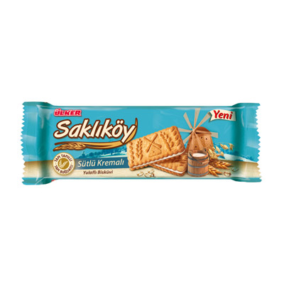 Saklikoy Sandwich Biscuits Oats Milk Cream 100gr.